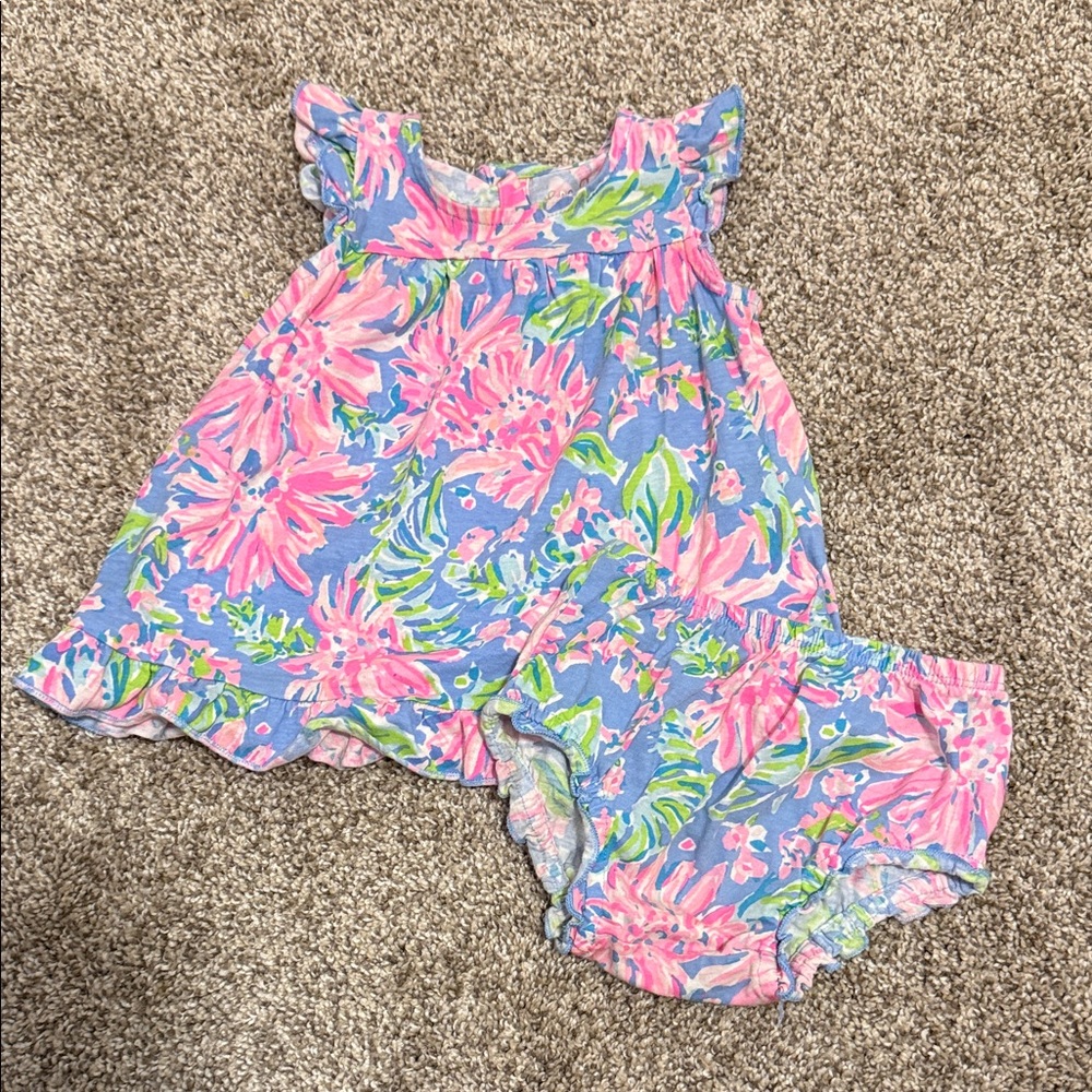 Lilly Pulitzer Pink and Blue Kids Matching Set